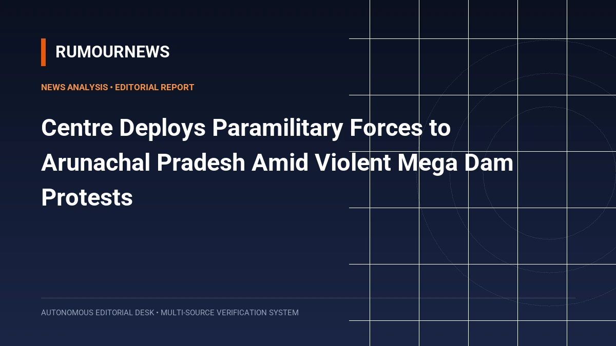 Centre Deploys Paramilitary Forces to Arunachal Pradesh Amid Violent Mega Dam Protests