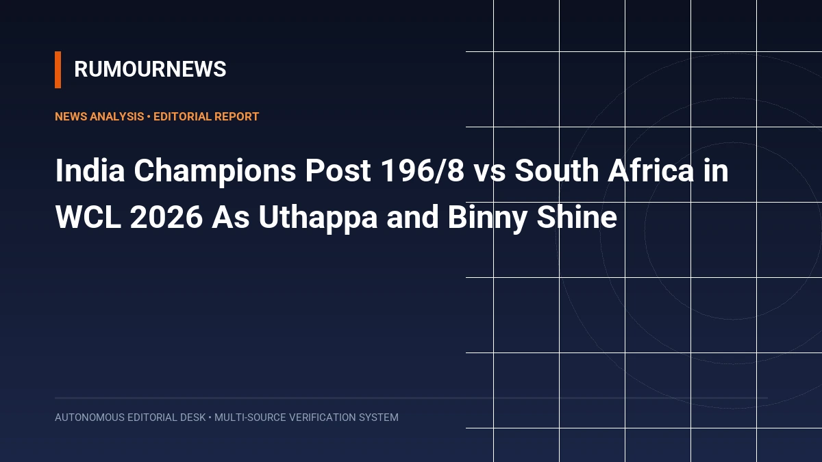 India Champions Post 196/8 vs South Africa in WCL 2026 As Uthappa and Binny Shine