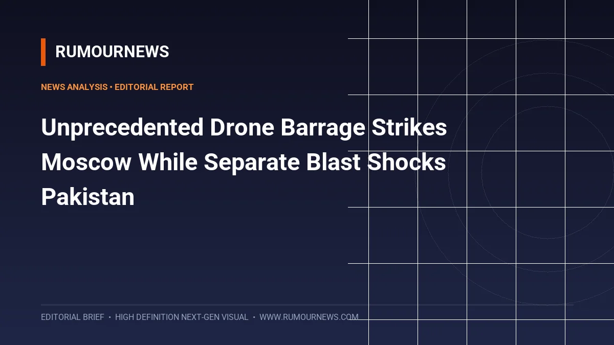 Unprecedented Drone Barrage Strikes Moscow While Separate Blast Shocks Pakistan