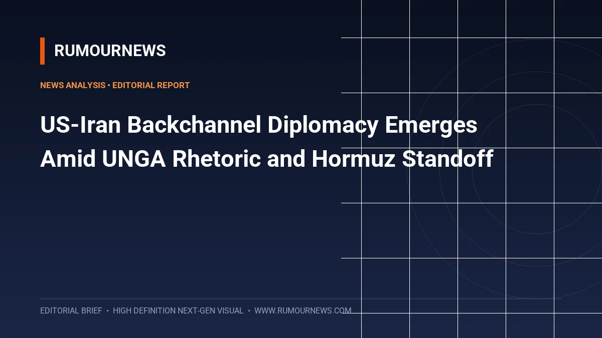 US-Iran Backchannel Diplomacy Emerges Amid UNGA Rhetoric and Hormuz Standoff