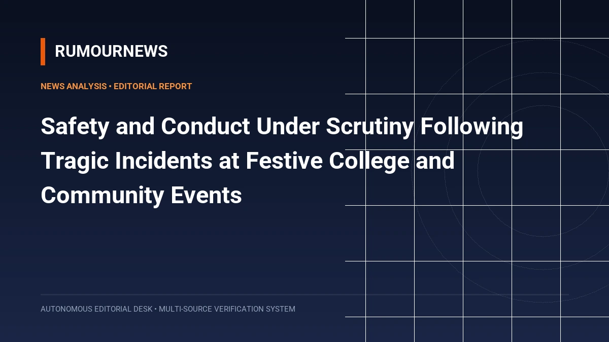 Safety and Conduct Under Scrutiny Following Tragic Incidents at Festive College and Community Events