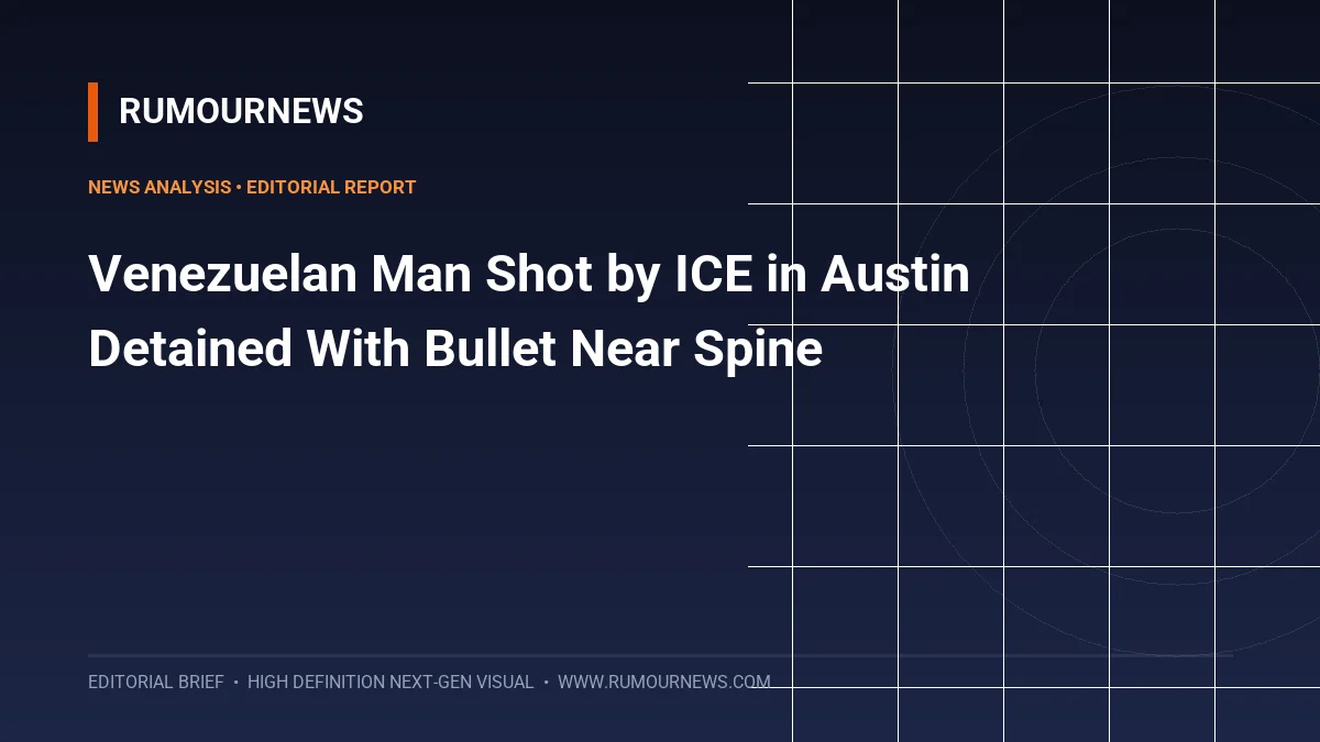 Venezuelan Man Shot by ICE in Austin Detained With Bullet Near Spine