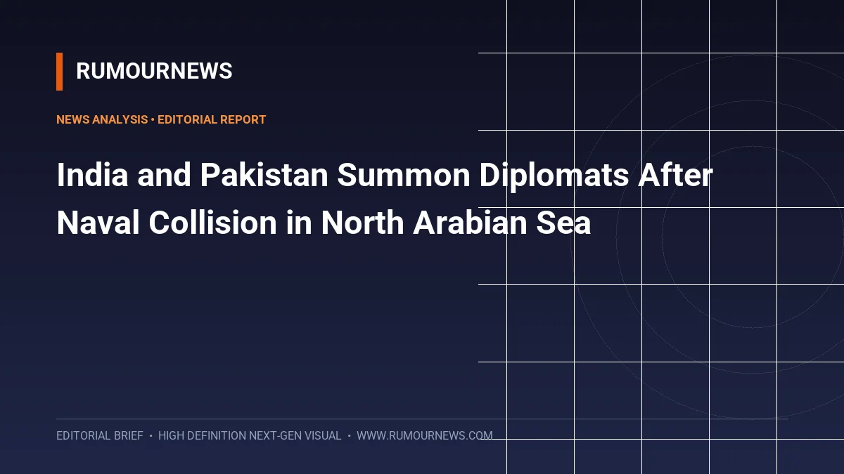 India and Pakistan Summon Diplomats After Naval Collision in North Arabian Sea