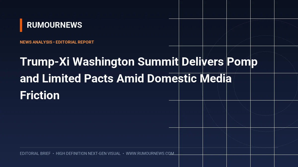 Trump-Xi Washington Summit Delivers Pomp and Limited Pacts Amid Domestic Media Friction
