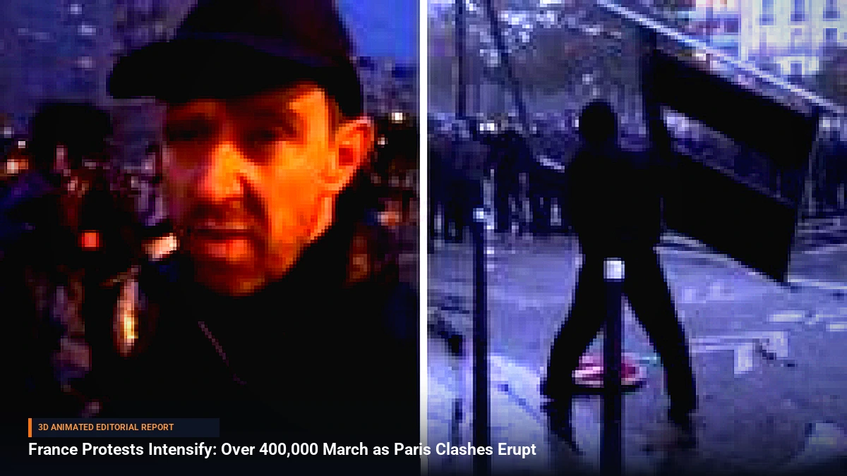 France Protests Intensify: Over 400,000 March as Paris Clashes Erupt