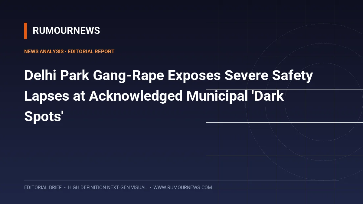 Delhi Park Gang-Rape Exposes Severe Safety Lapses at Acknowledged Municipal 'Dark Spots'
