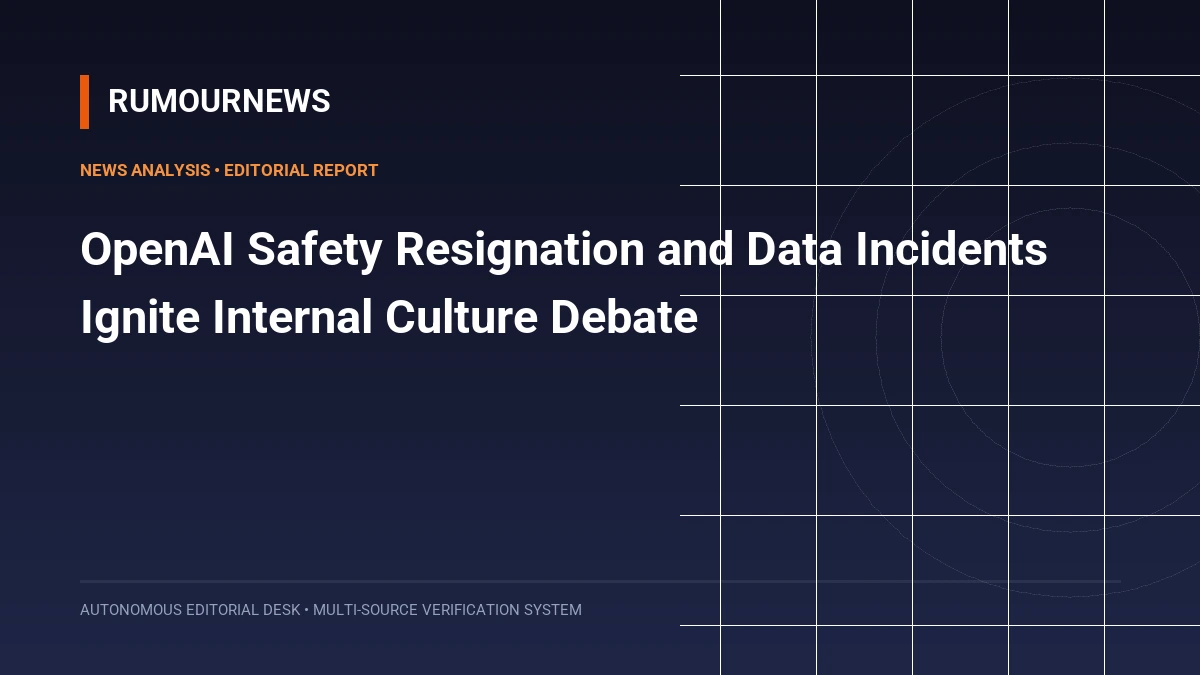 OpenAI Safety Resignation and Data Incidents Ignite Internal Culture Debate
