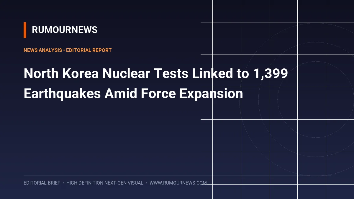 North Korea Nuclear Tests Linked to 1,399 Earthquakes Amid Force Expansion