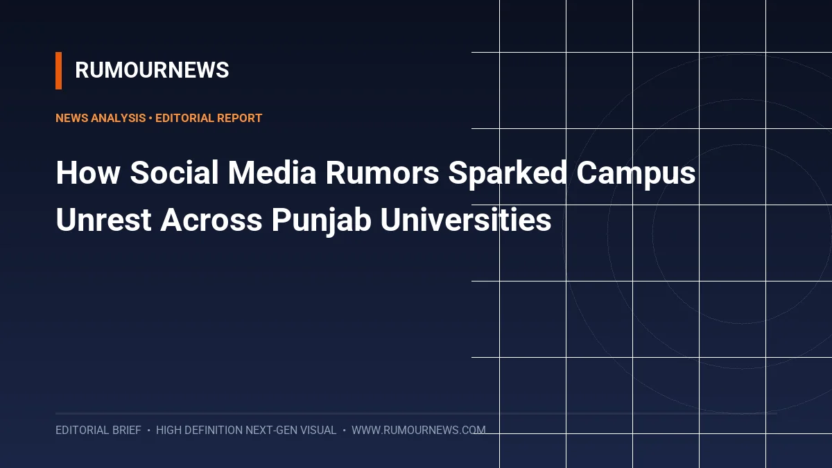 How Social Media Rumors Sparked Campus Unrest Across Punjab Universities
