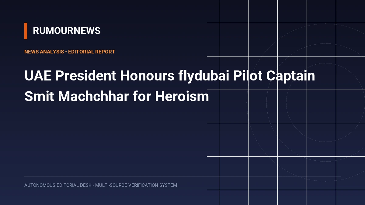 UAE President Honours flydubai Pilot Captain Smit Machchhar for Heroism