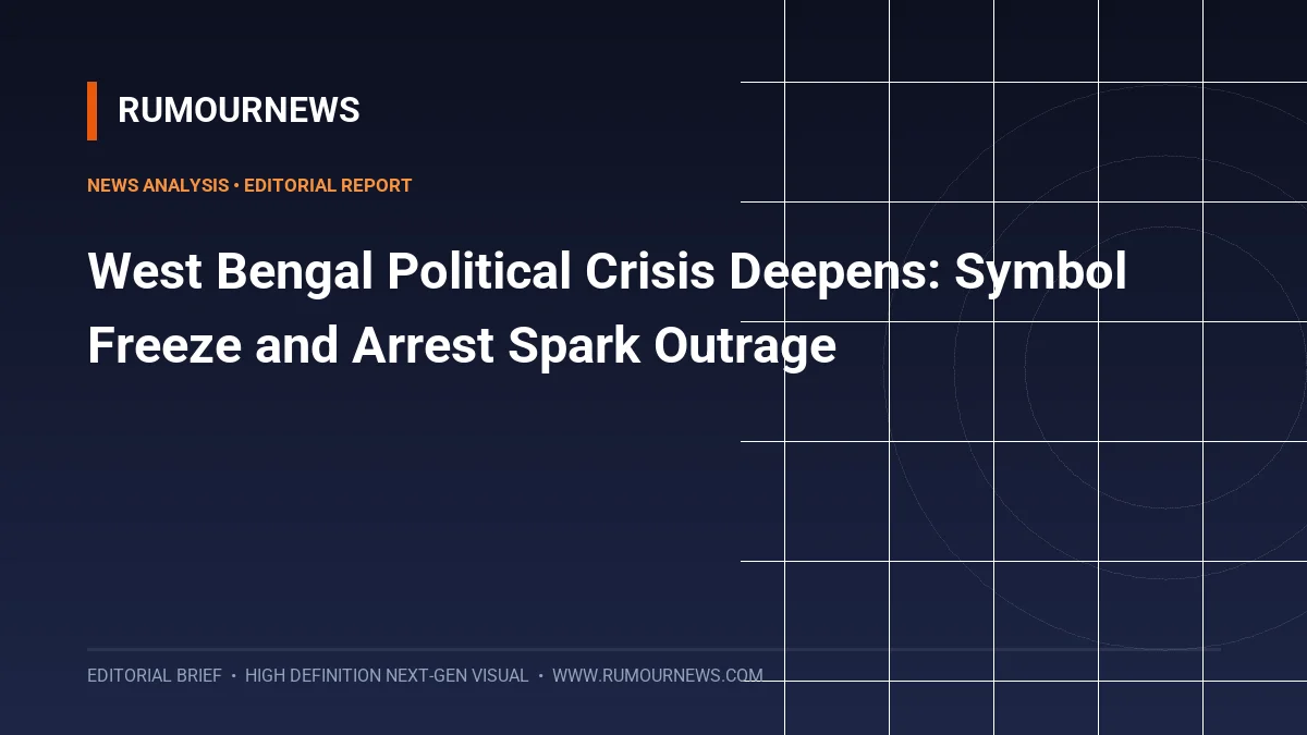 West Bengal Political Crisis Deepens: Symbol Freeze and Arrest Spark Outrage