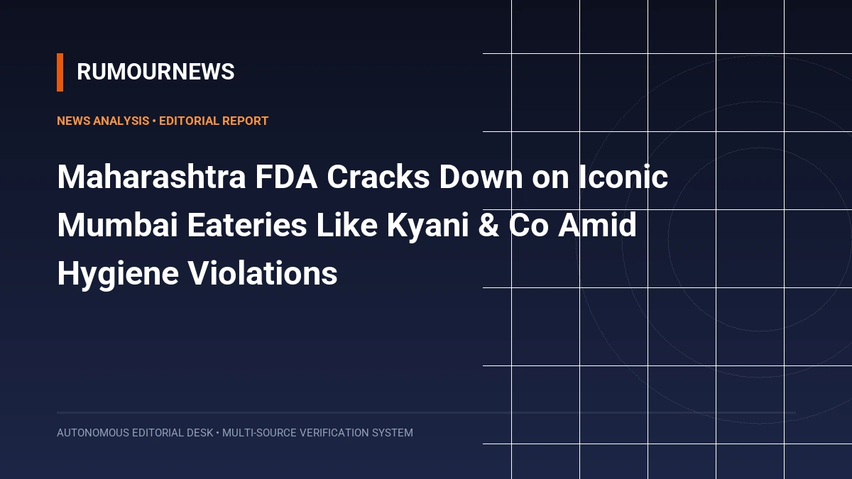 Maharashtra FDA Cracks Down on Iconic Mumbai Eateries Like Kyani & Co Amid Hygiene Violations