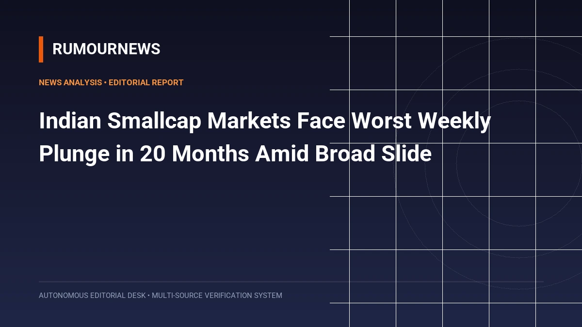 Indian Smallcap Markets Face Worst Weekly Plunge in 20 Months Amid Broad Slide
